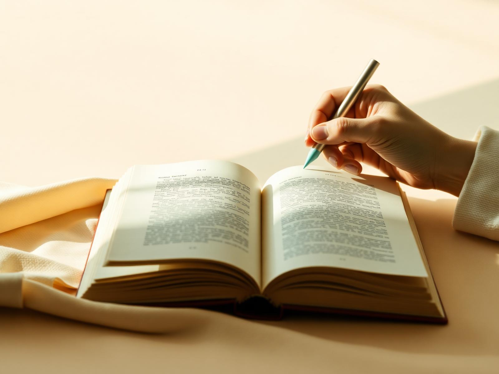 Educação e inteligência artificial — mão anotando em um caderno com sobreposição sutil de dados
